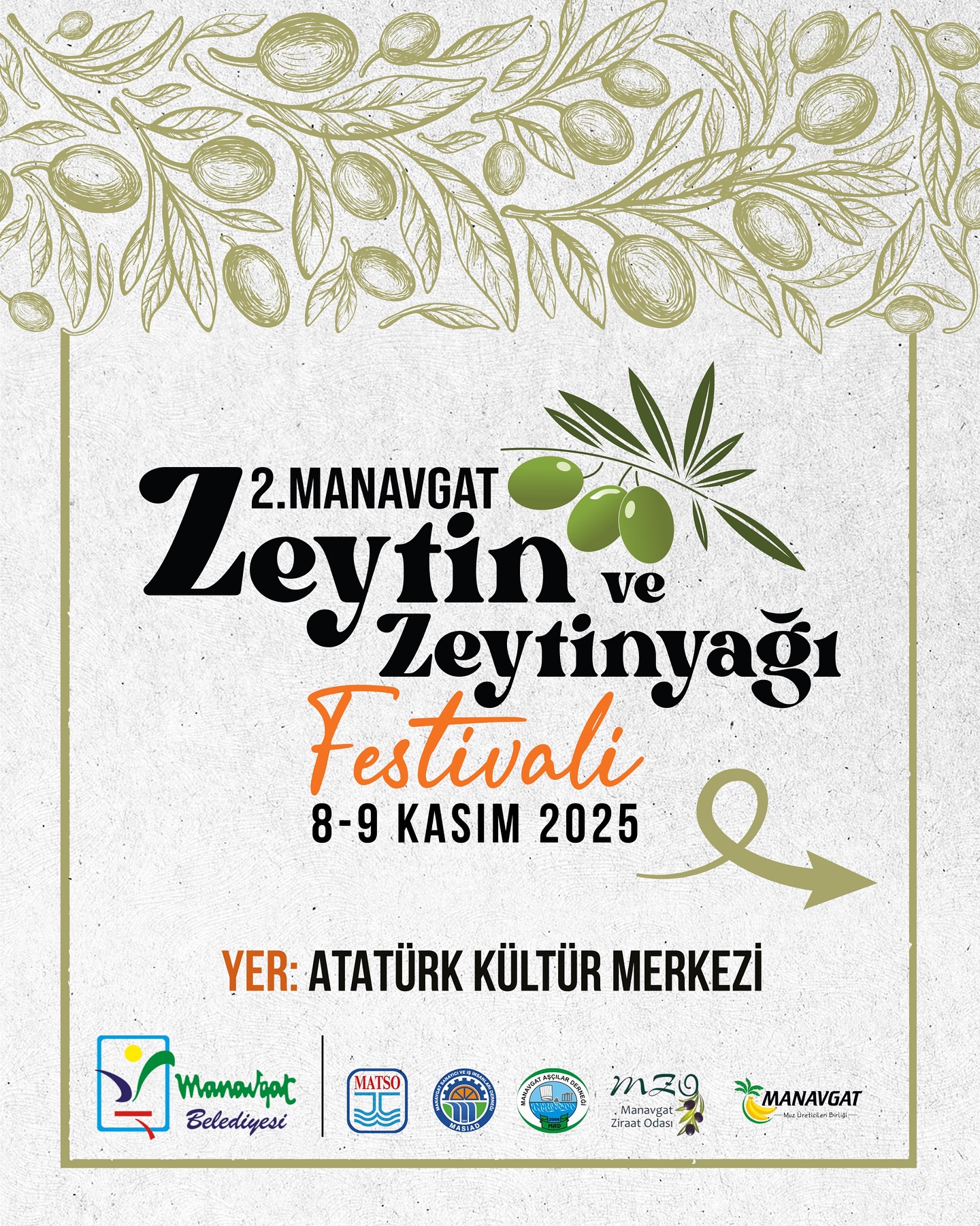 2. Manavgat Zeytin ve Zeytinyağı Festivalimiz Başlıyor!