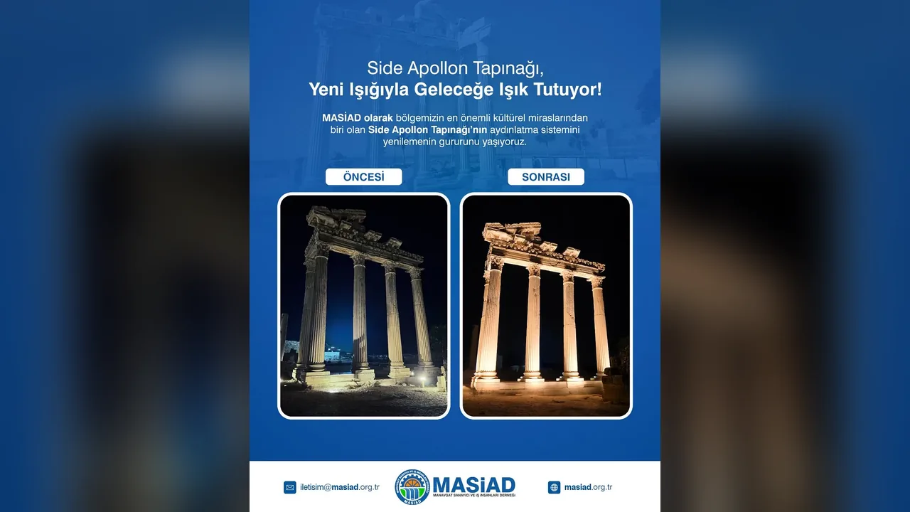 Side Apollon Tapınağı Işıkla Buluştu!