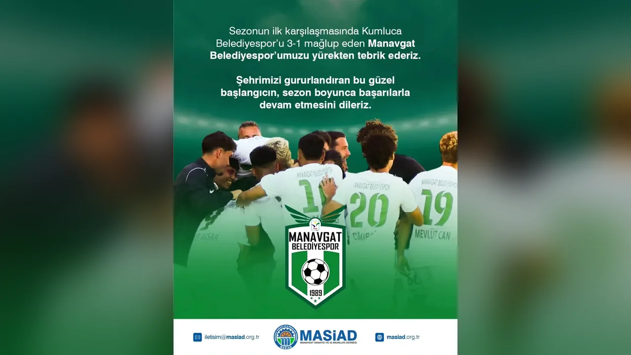 Sezonun ilk maçında Kumluca Belediyespor’u 3-1 mağlup eden Manavgat Belediyespor’umuzu yürekten