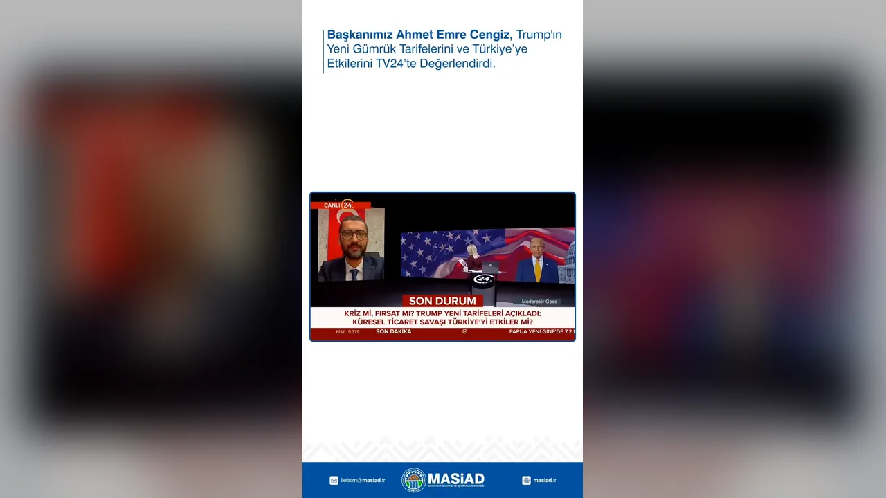 MASİAD Yönetim Kurulu Başkanımız Ahmet Emre Cengiz, TV24 kanalında canlı yayınına konuk oldu.