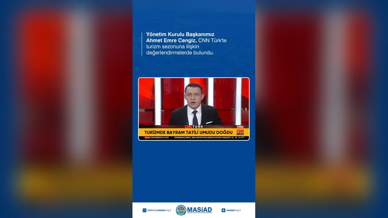 Başkanımız Ahmet Emre Cengiz CNN Türk'te Turizm Sezonunu Değerlendirdi