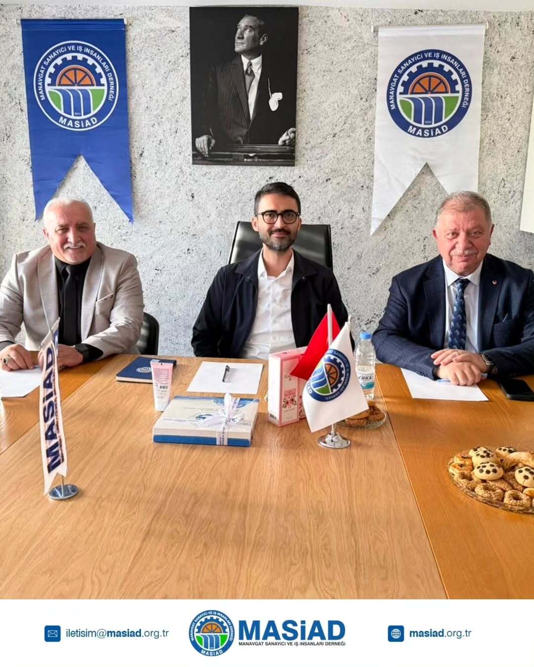 Bugün, Isparta Ticaret ve Sanayi Odası (ITSO) Yönetim Kurulu Başkanı Sayın Metin Çelik’i ve Manavgat Ispartalılar Kültür ve Yardımlaşma Derneği Başkanı Sayın Nuri Özen’i MASİAD’da misafir ettik. 