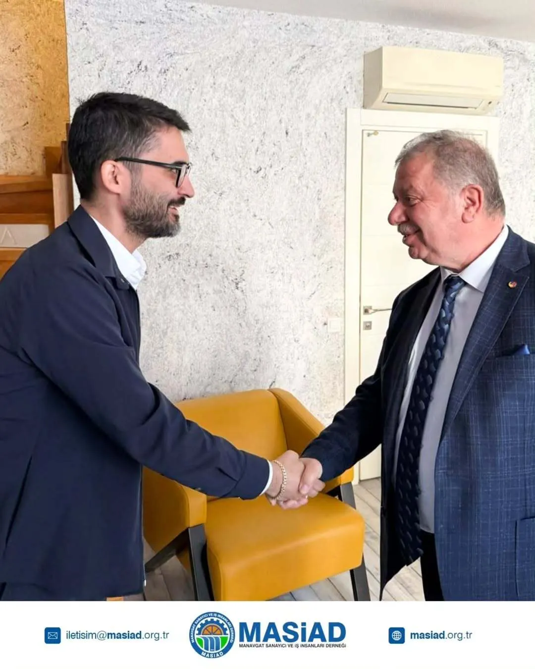 Bugün, Isparta Ticaret ve Sanayi Odası (ITSO) Yönetim Kurulu Başkanı Sayın Metin Çelik’i ve Manavgat Ispartalılar Kültür ve Yardımlaşma Derneği Başkanı Sayın Nuri Özen’i MASİAD’da misafir ettik. 