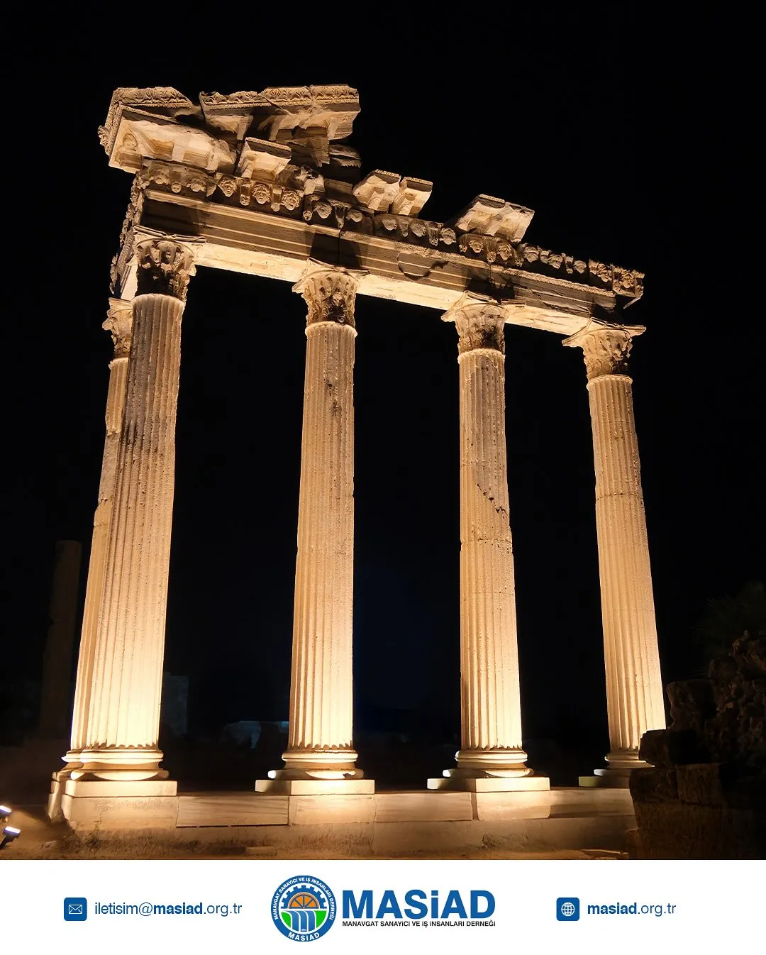 Side Apollon Tapınağı Işıkla Buluştu!