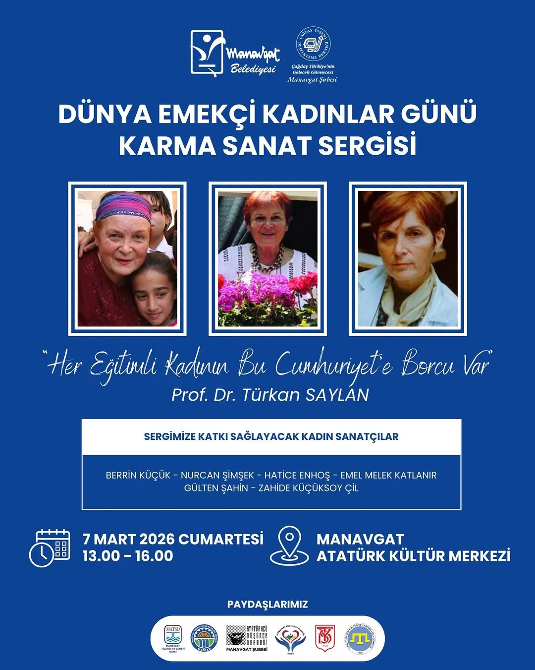 Manavgat Belediyesi ve Çağdaş Yaşamı Destekleme Derneği Manavgat Şubesi işbirliğiyle