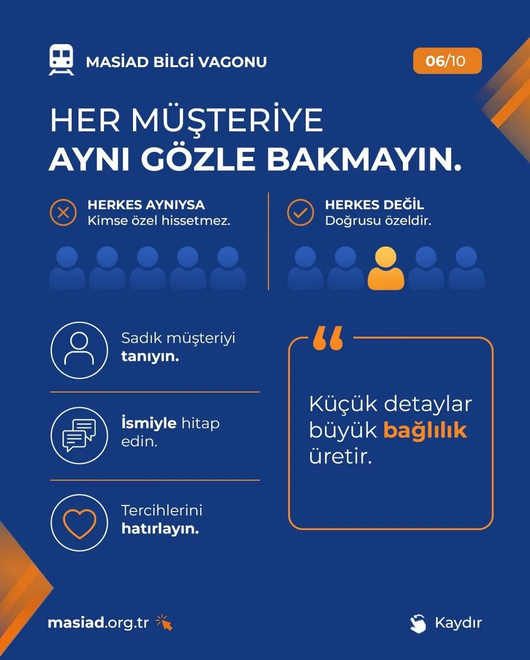 MASİAD Bilgi Vagonu Yeni Durağında: Müşteri Sadakati