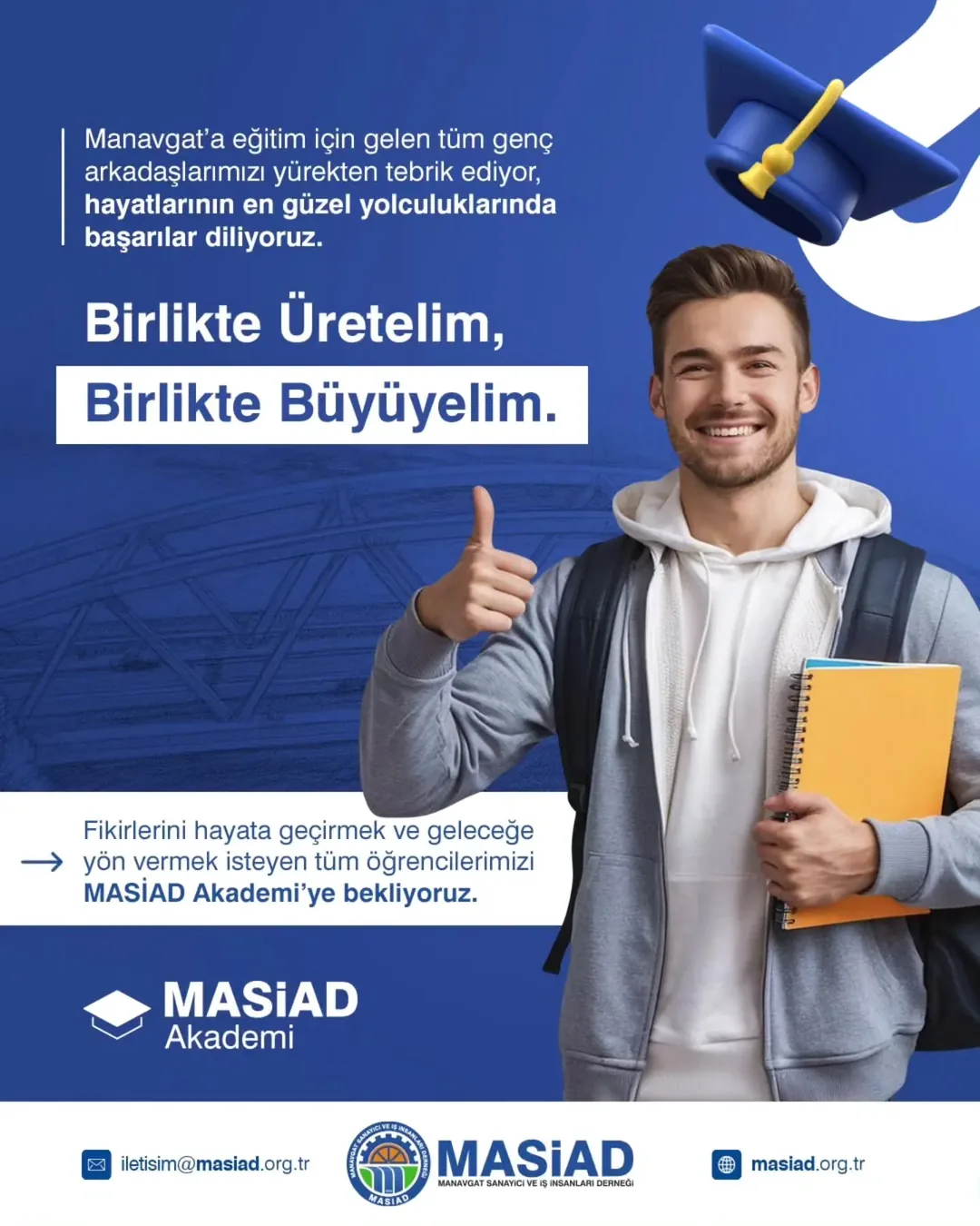 Manavgat’a eğitim için gelen tüm genç arkadaşlarımızı yürekten tebrik ediyor