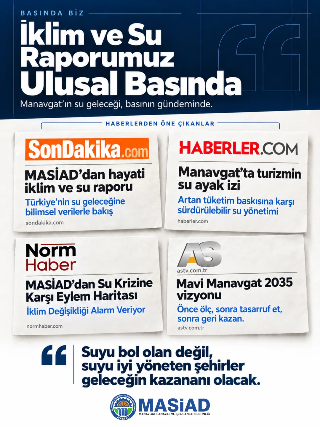 İklim ve Su Raporumuz Ulusal Basında